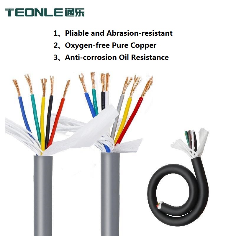High flexible drag chain TRVV power line