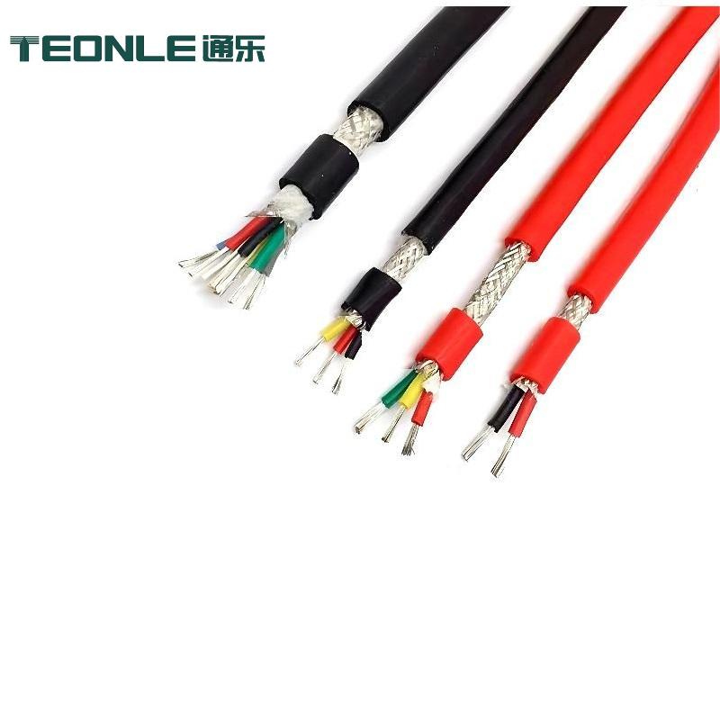 耐高温屏蔽护套线电缆3芯*0.5 0.75 1 1.5 2.5 定制