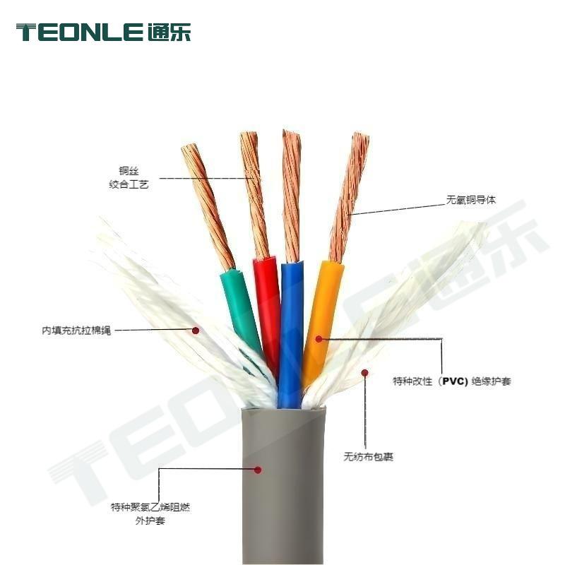 高柔耐弯折低偏心率2 3 4 5 6芯多种颜色可选TRVV线缆