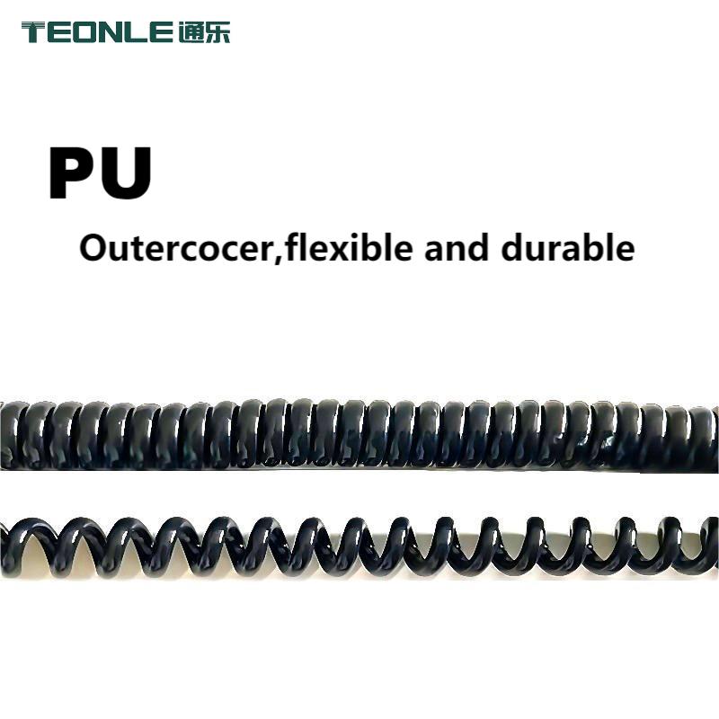 高柔弹性螺旋弹簧线缆耐油耐磨阻燃0.12～4平方米