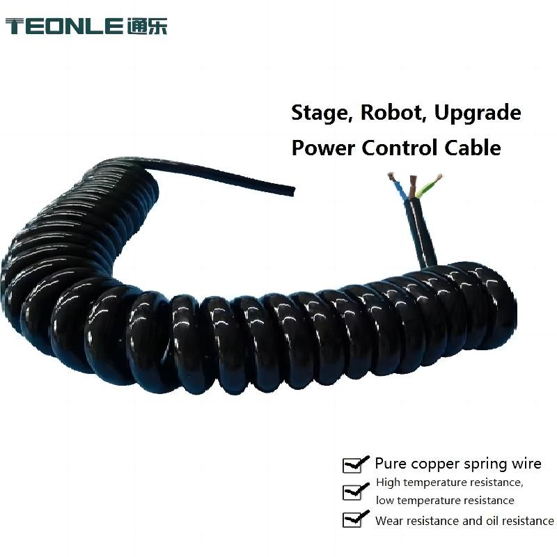 柔性螺旋电缆弹簧线电缆耐寒耐高温1 2 3 4 5 6 7 8芯