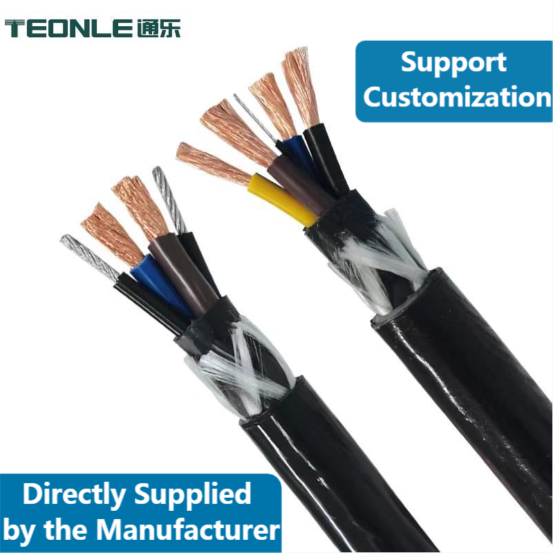 2 3 4-core flexible acid, alkali and wear resistant TPU external being RVV Marine exploration cable
