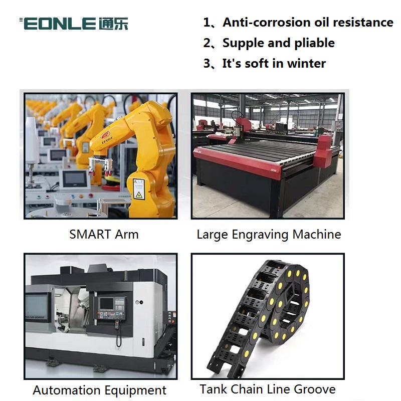 High flexibility automation equipment robot arm bending resistance towing chain coding line TRVVSP