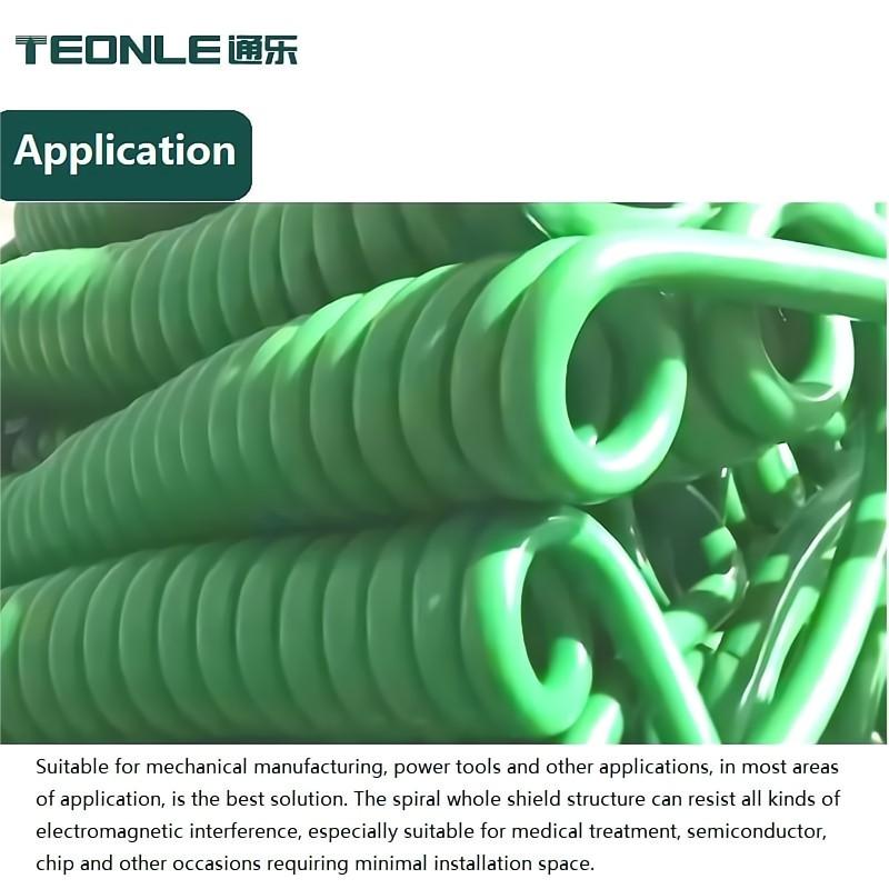 High flexibility manufacturers produce spiral cable spring line bending resistance