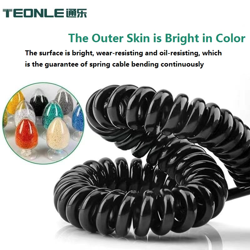Flexible spiral cable spring cable cold and high temperature resistant 1 2 3 4 5 6 7 8 core