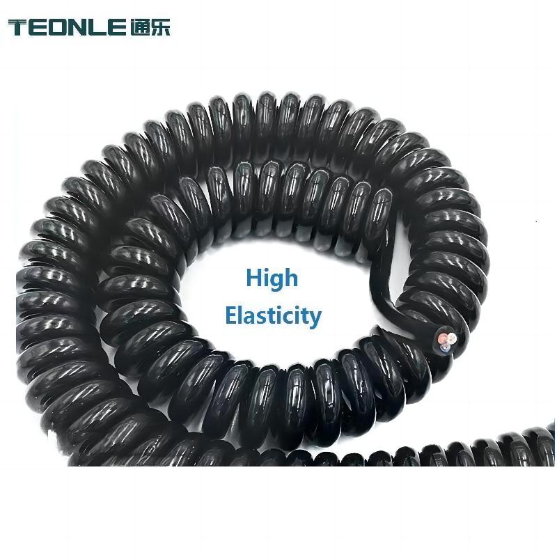 High flexibility spiral cable elasticity 2 3 4 5 6 7 8-core optional Multi-color optional