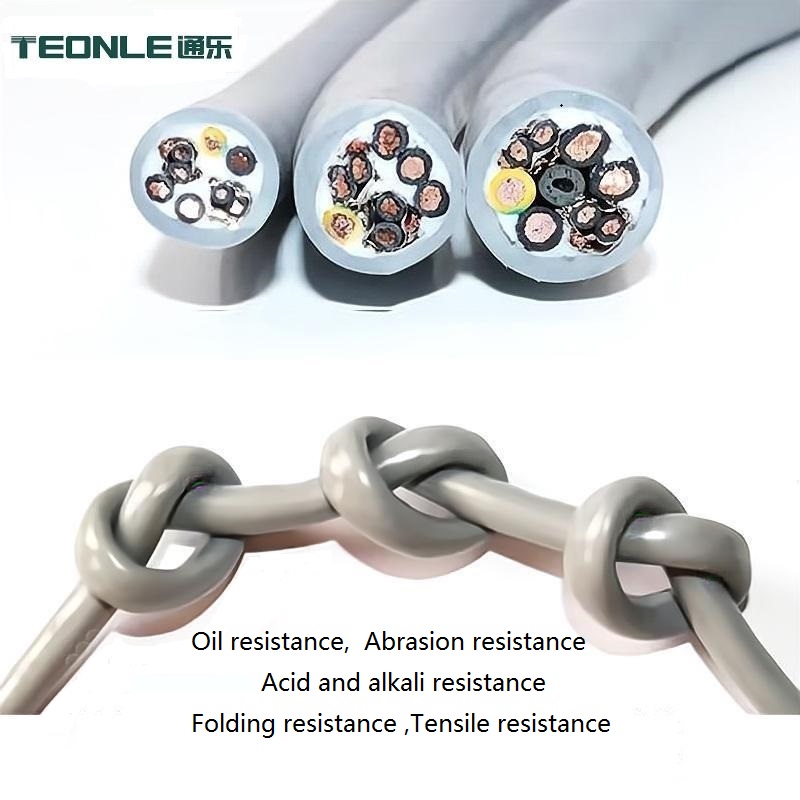 Composite robot cable high flexibility is not easy to break acid and alkali resistant cable