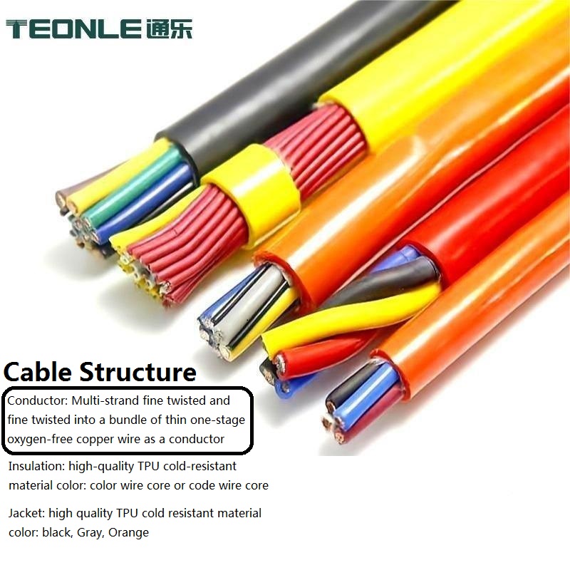 Cold resistant low temperature cable -20 degrees /-40 degrees /-50 degrees /-60 degrees high flexibility and wear resistance