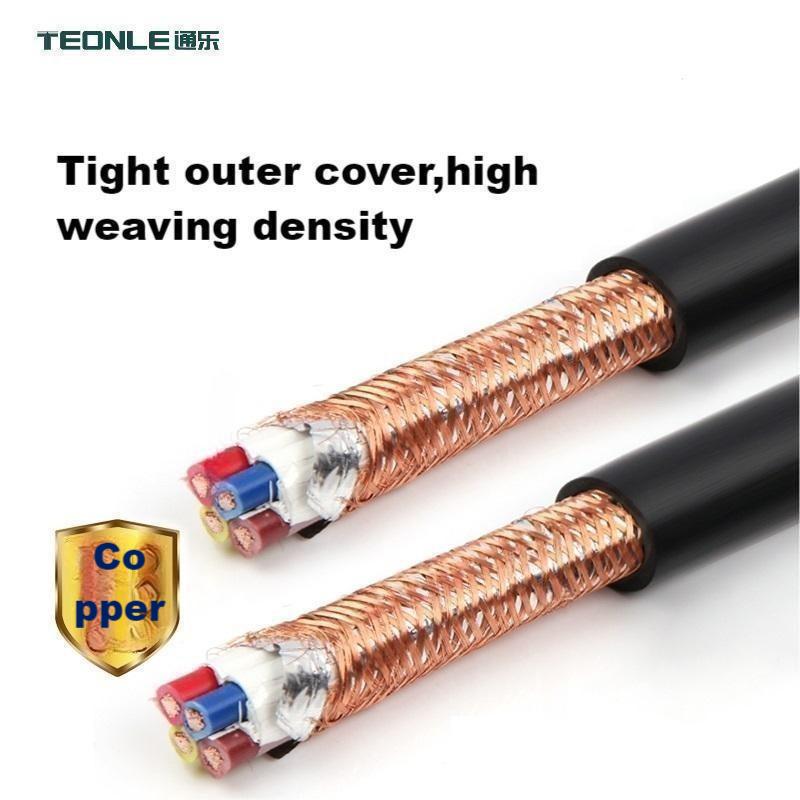 Copper core PVC insulation shielding PVC sheathed flexible cable RVVP