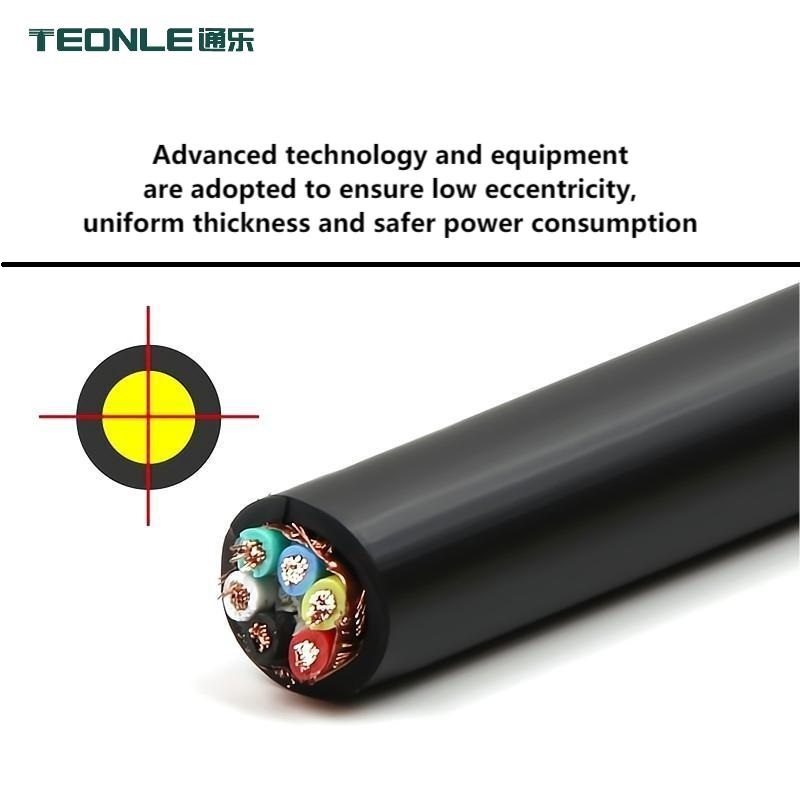 Teonle signal cable RVVP high flexibility shielded wear resistant oil resistant cable 2 3 4 5 6 10 Multi-core Optional