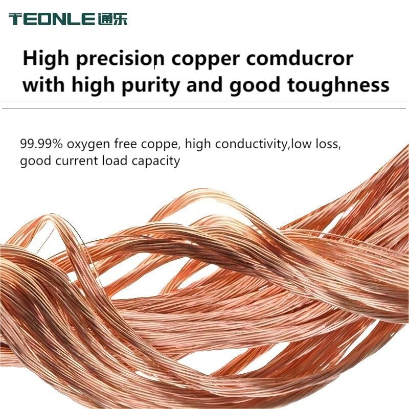 RVV Flexible Cable Oxygen free pure Copper pvc sheathing 2 3 4 5 6-core multi-color optional