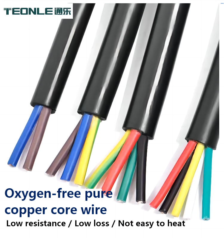 Teonle oxygen free pure copper high flexibility bending resistance RVV custom wire