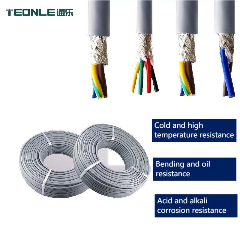 Resistance to folding 15 million times cold and high temperature resistance flexible power TRVVP drag cable