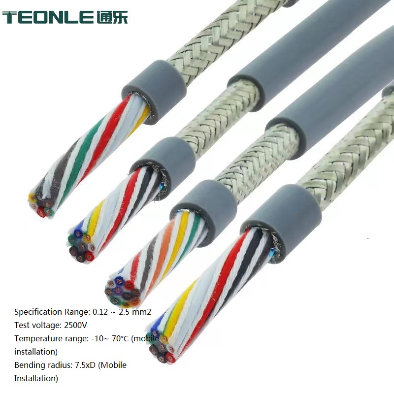 Drag chain shield wire TRVVP oil resistance and bending resistance high flexible wire