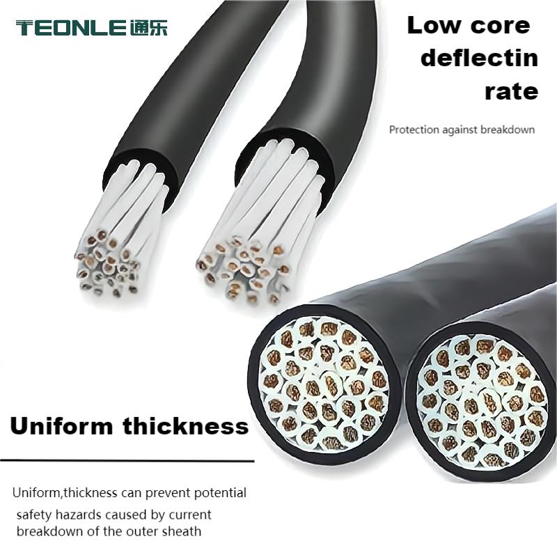 High flexible control cable KFFP with resistance to pulling, bending and high temperature