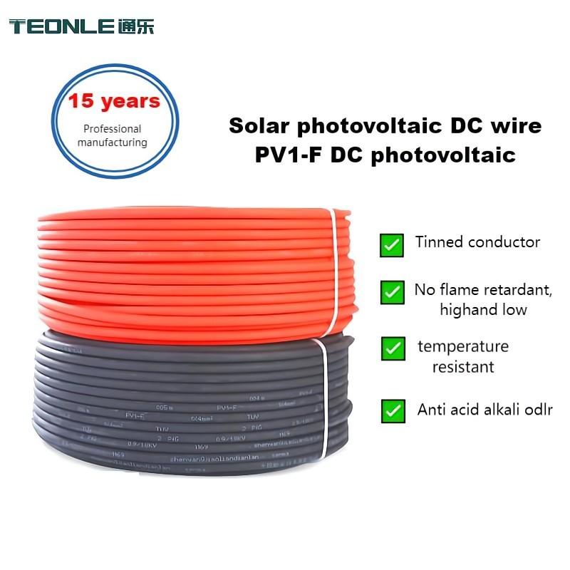 Photovoltaic energy cable high temperature, acid and alkali resistance 2.5/4/6mm2 flexible