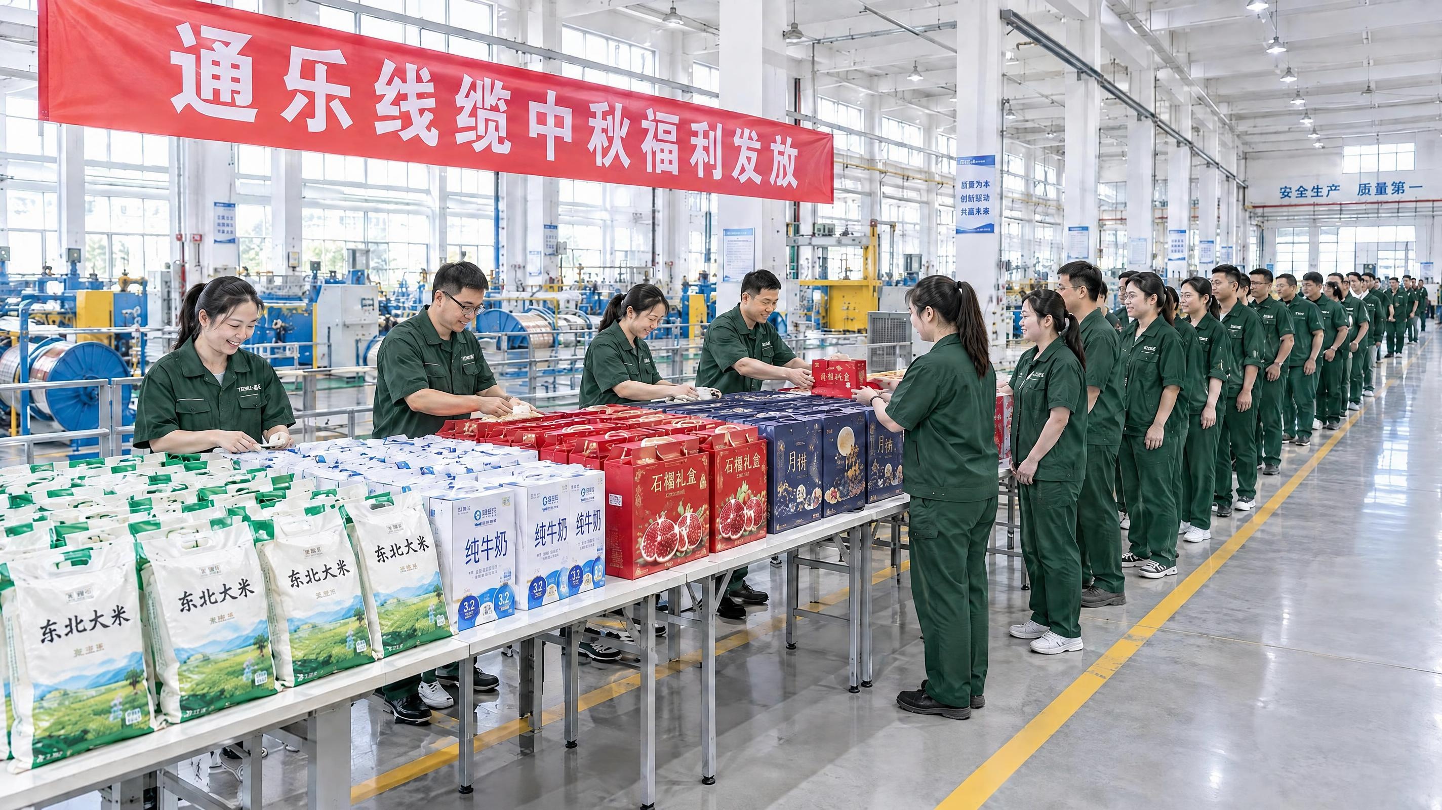 月满中秋,情暖一线|通乐线缆为全体员工发放中秋福利
