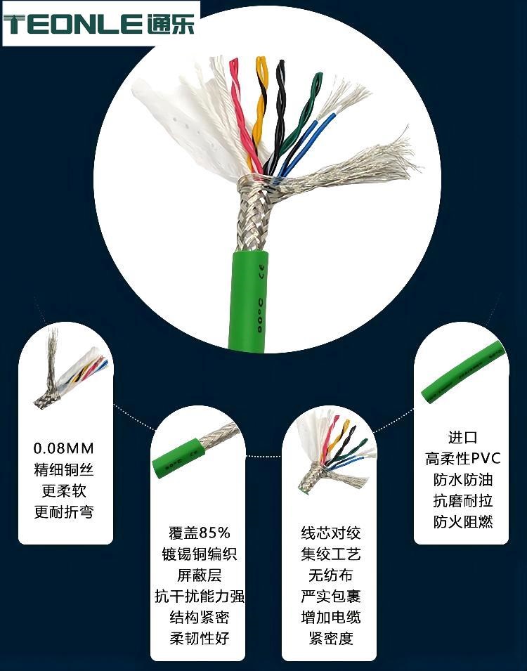 TRVVSP屏蔽型柔性拖链信号电缆