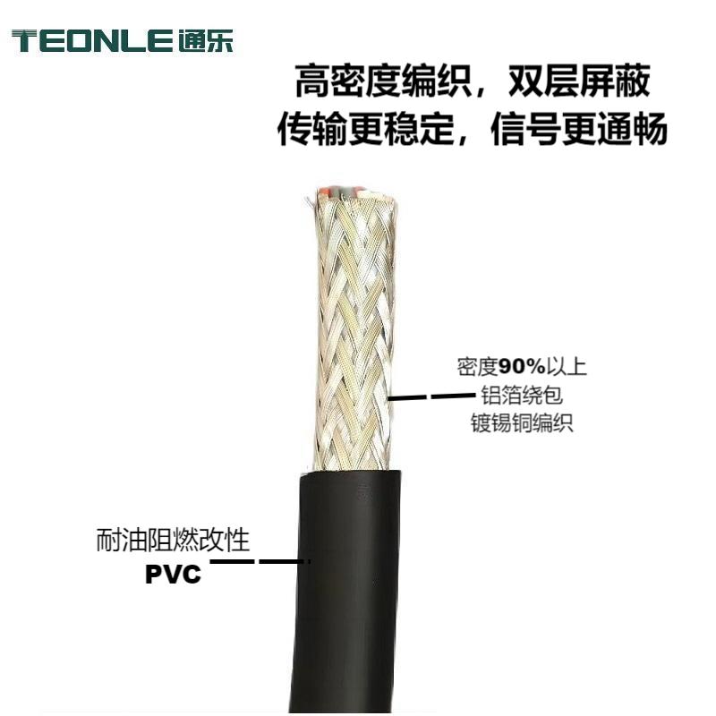 柔性双绞屏蔽线2/4/6芯 多芯可选UL认证20276电缆