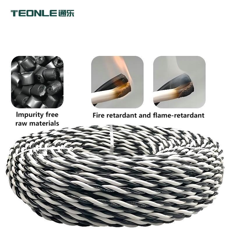 Pure copper household twisted-flower wire RVS lamp holder wire advertising lamp wire fire signal soft wire