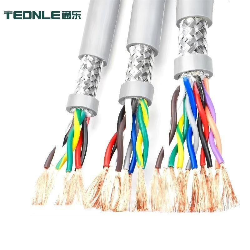 Shielding net + shielding aluminum foil double layer shielding signal transmission more stable TRVVSP code line