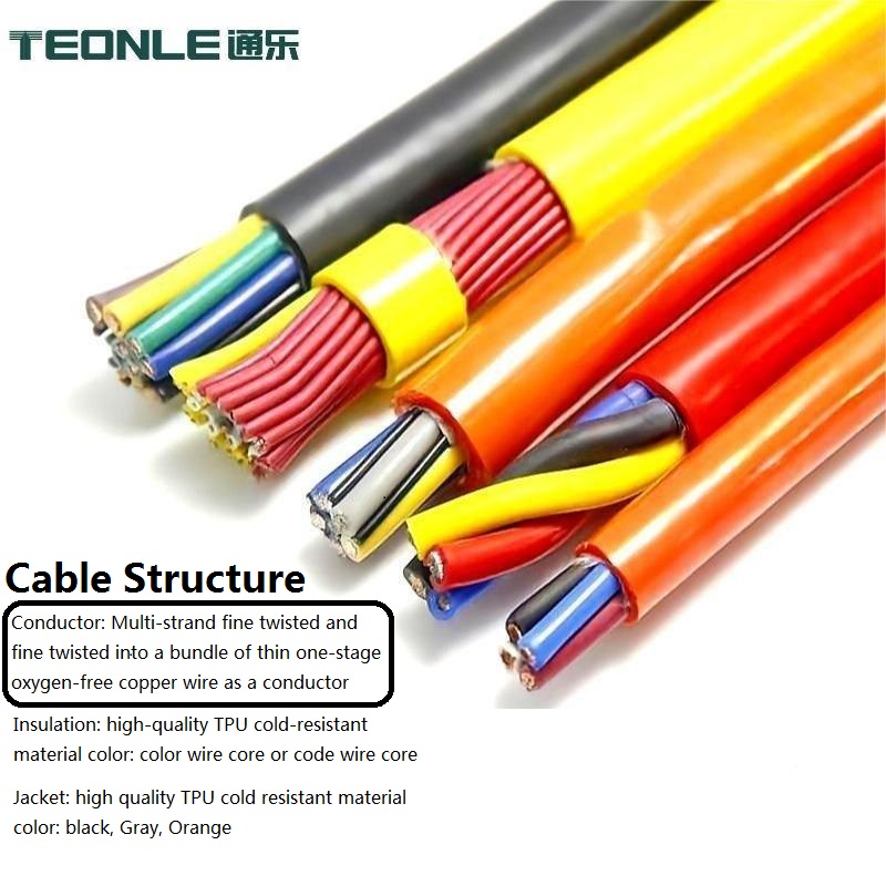 Flexible cold resistant low temperature cable 10 12 cores customized by manufacturers